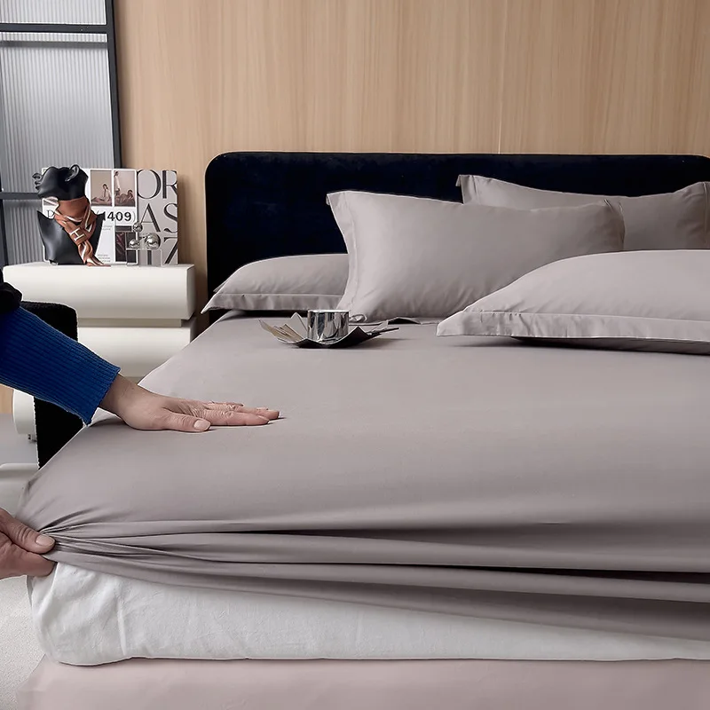 Single piece cotton bed sheet, single double bed cushion cover dustproof and breathable, mattress cover suitable for all seasons - Image 5