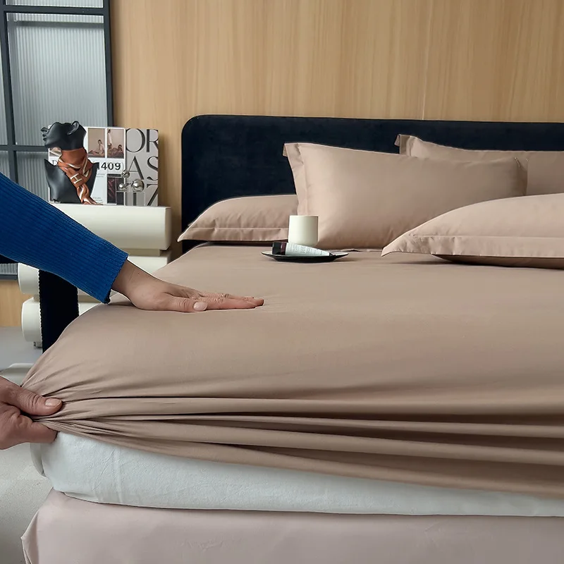 Single piece cotton bed sheet, single double bed cushion cover dustproof and breathable, mattress cover suitable for all seasons - Image 3