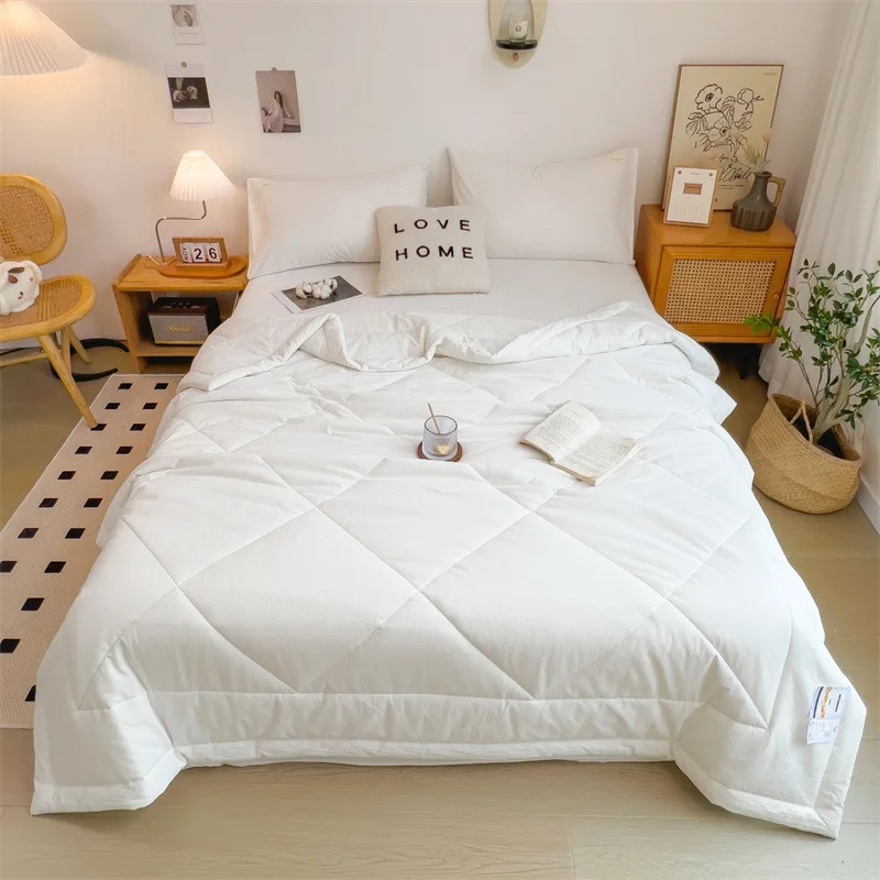 New washed summer cool quilt, color blocked air conditioning quilt, summer thin quilt core, skin friendly cool thin quilt - Image 3