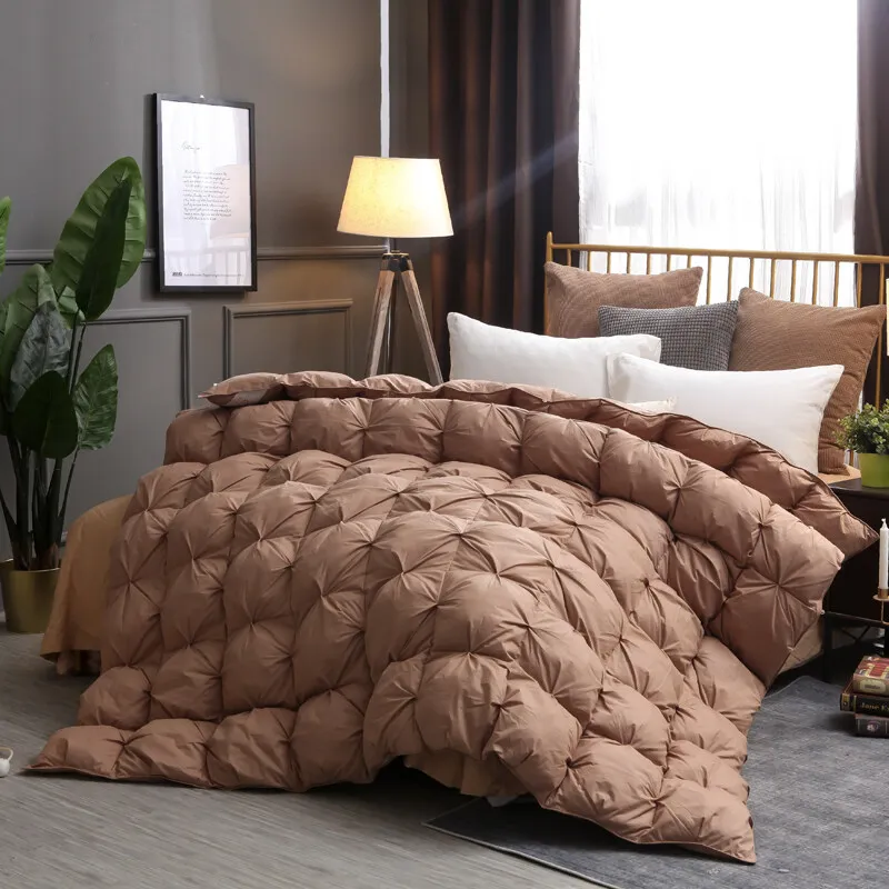 New All Cotton Twisted Flower Down Quilt, White Goose Fleece Winter Quilt, Thickened Warm Quilt Core, Five Star Hotel Quilt - Image 5