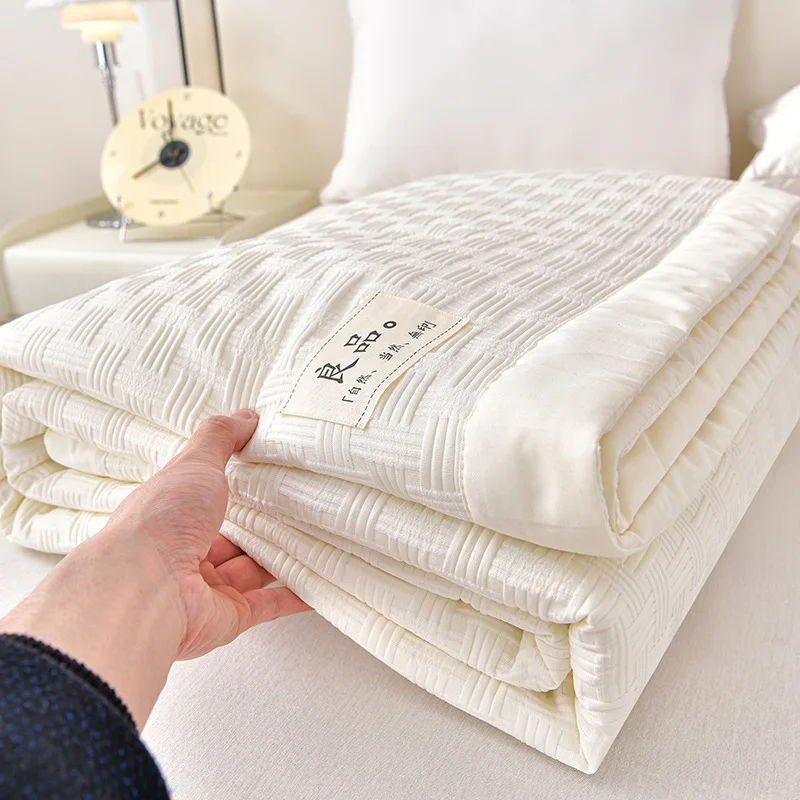New Waffle Fiber Quilt, Summer Bare Sleeping Color blocked Thin Quilt, Cool Air Conditioning Summer Quilt, Machine Washable - Image 2