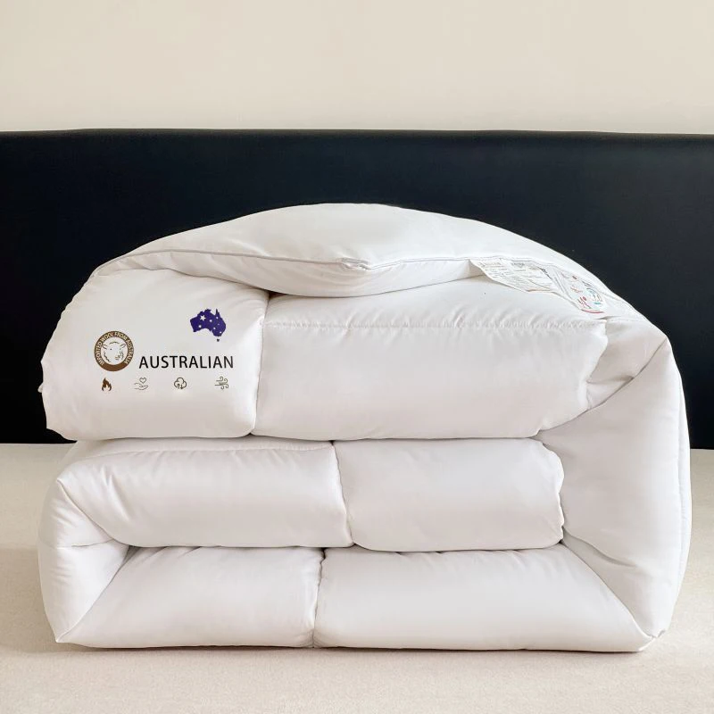 New Zealand wool quilt, thick heating blanket, ultra-fine wool four season quilt core, household double and single bedding