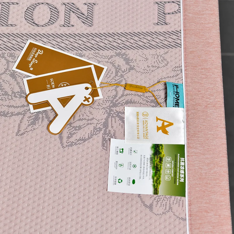 New cool silk latex cooling mat, ice silk mat set, washable summer home dormitory naked sleeping heat dissipating bed sheets - Image 4