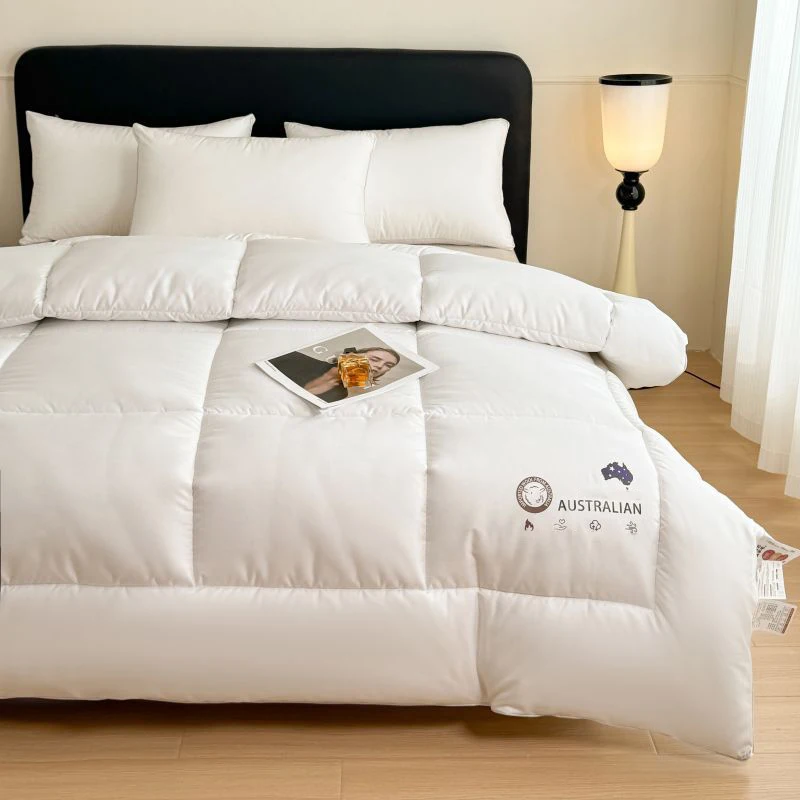 New Zealand wool quilt, thick heating blanket, ultra-fine wool four season quilt core, household double and single bedding - Image 2