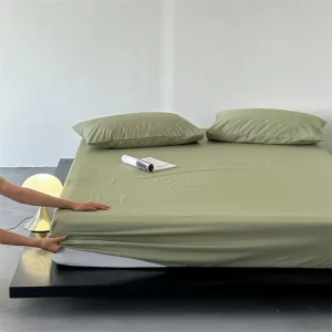 Machine washable single piece bedsheet, all cotton mattress protective cover, dust-proof mattress cover for all seasons